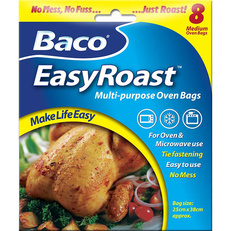 Bacofoil Flavour Seal Roasting Medium Bags x8 Easy Roast Oven Cook Multi Purpose 